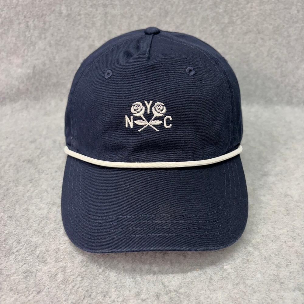 Old Navy NYC Rose Rope Adjustable OS Navy Blue Cotton Baseball Hat - Picture 2 of 9